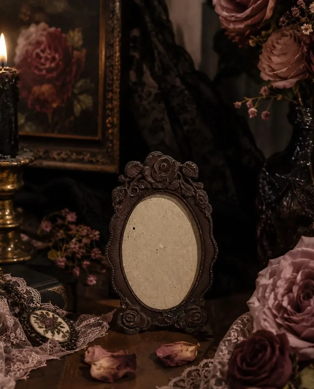 Ornate Mini Oval Frame Victorian Whimsygoth Weston Gallery